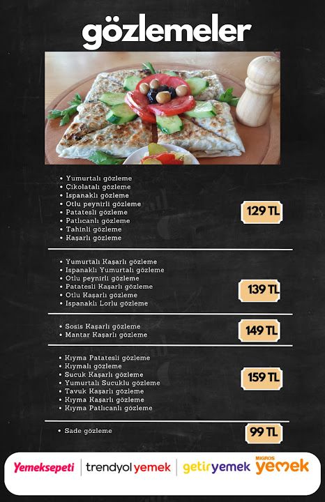 Hangel mantı ve gözleme ev yemekleri