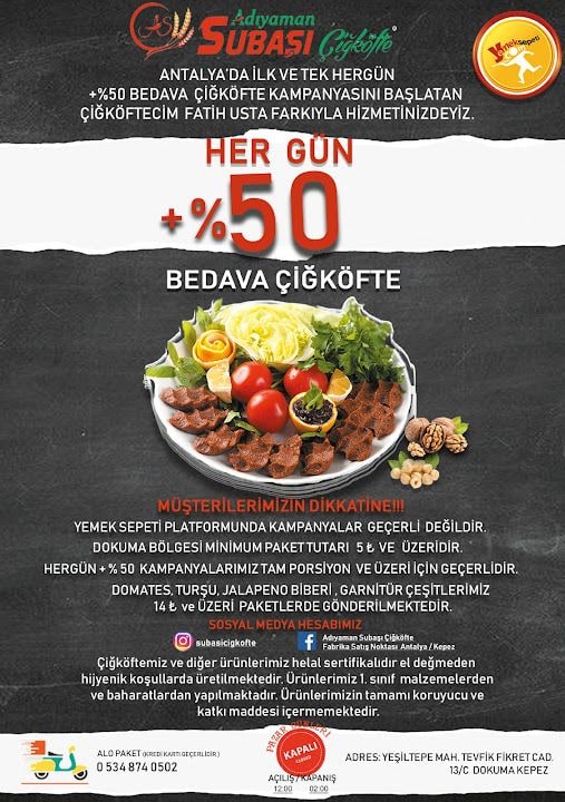 Adıyaman Subaşı Çiğköfte