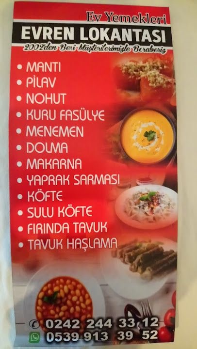 Evren Lokantası (esnaf Lokantası ) Ev Yemekleri