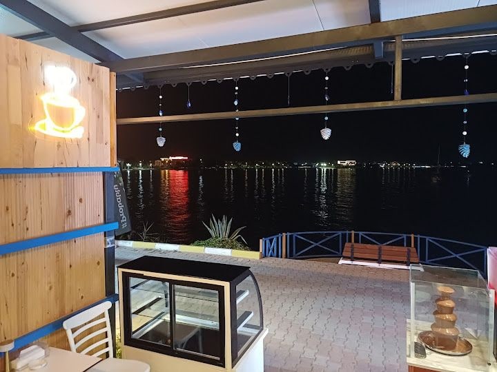 Finike Waffle Mavi Beyaz Kafe