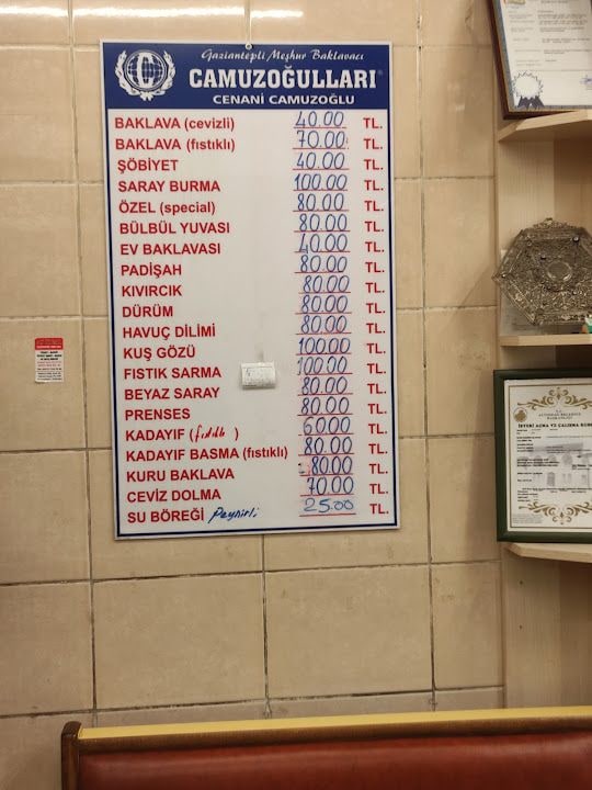 Gaziantep Camuzoğlu Baklavacısı