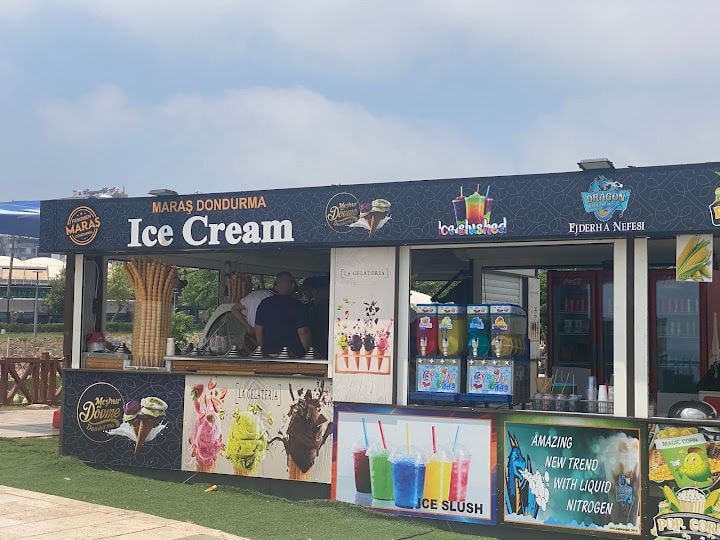 Ice Cream And Fresh Juice