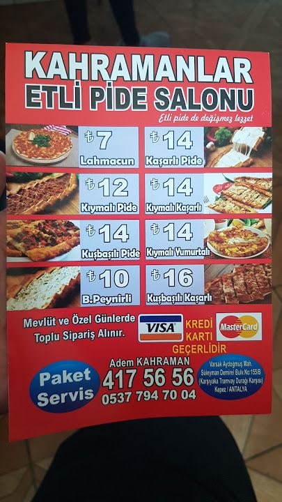 Kahramanlar Etli Pide Salonu