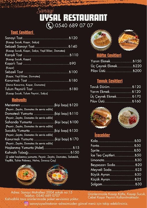 MANAVGAT SANAYİ UYSAL TOST&CAFE SANAYİ TOSTÇUSU
