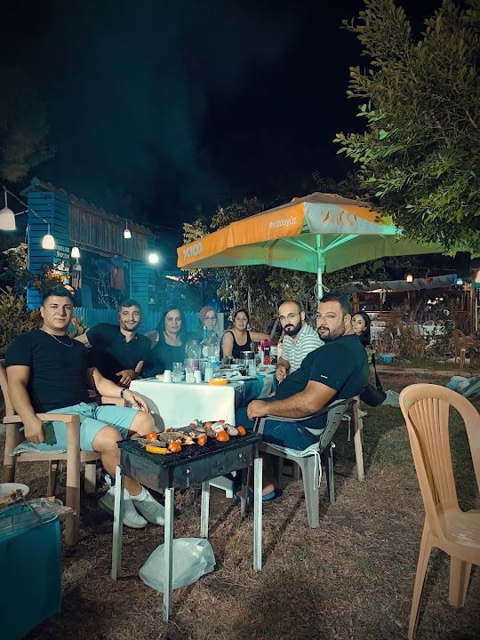 Mavi kır bahçesi