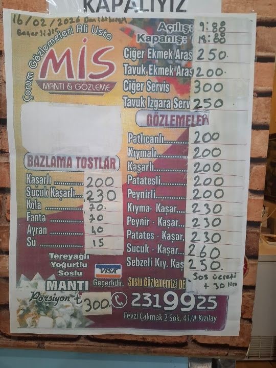 Mis Mantı Gözleme