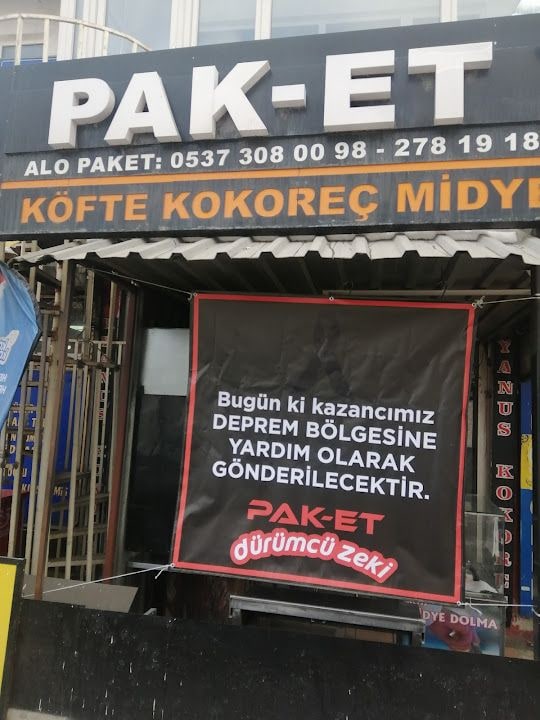 Pak-Et kokoreç midye köfte.