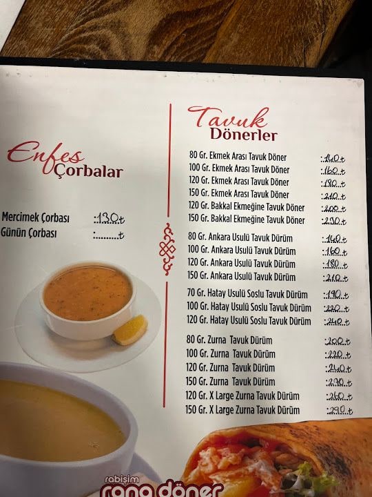 Rana Döner Köfte ETİMESGUT EMİRLER