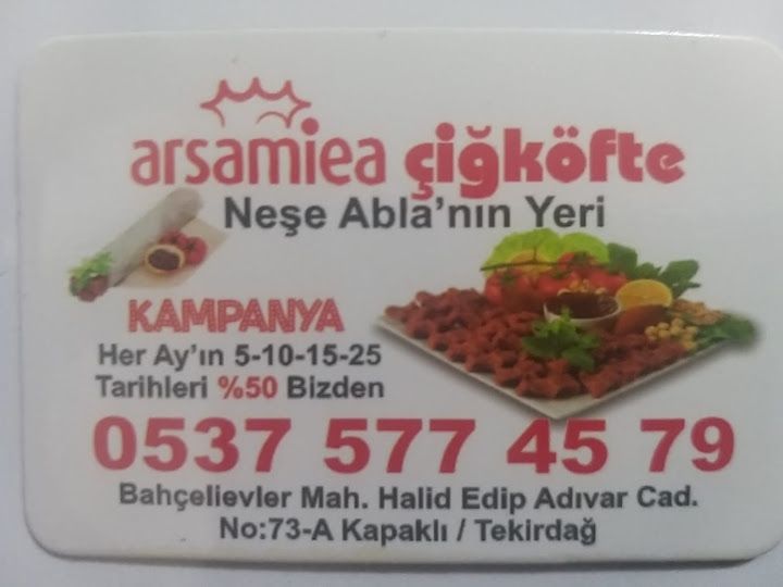Arsamiea Çiğköfte kapaklı