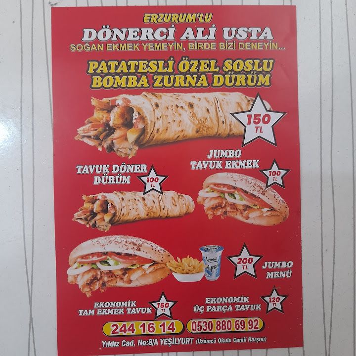 Erzurumlu Yeşilyurt Dönerci Ali Usta