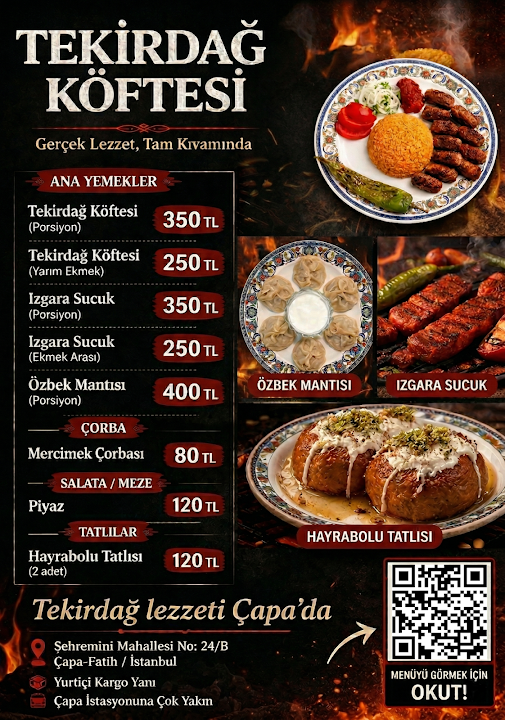 Meşhur Tekirdağ Köftesi